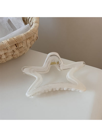 Beau - Simple Transparent Star Shape Hair Claw Clip