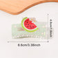 Beau - Square Fruit Print Hair Claw Clip