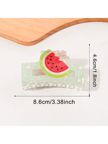 Beau - Square Fruit Print Hair Claw Clip