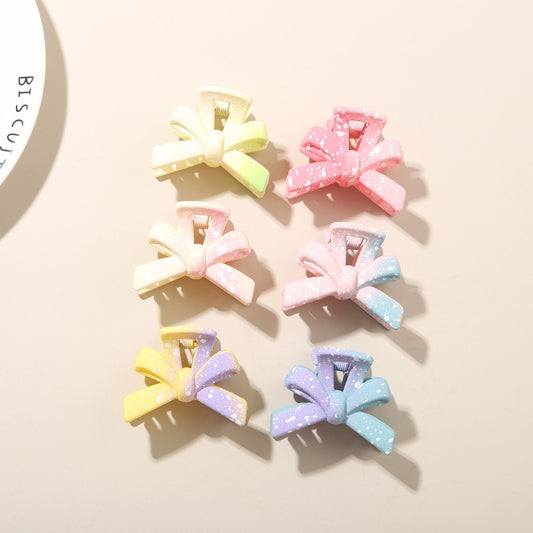 Beau - Gradient Speckled Bow Front Hair Claw Clip