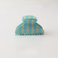Beau - PVC Striped Pattern Curved Claw Clip