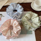 Gifty - Gingham Lace Trim Scrunchie
