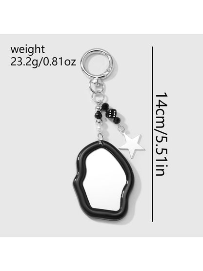 Keypus - Y2K Acrylic Bow and Mirror Charm Keychain