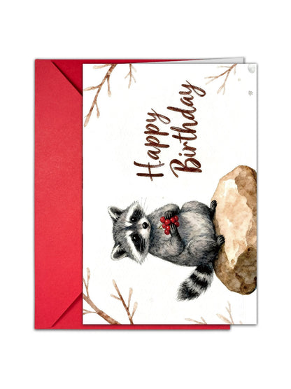 Carduria - Ink Style Animal Birthday Card