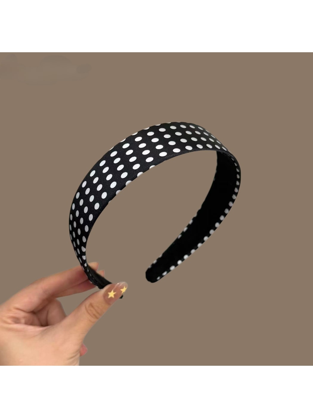 Gifty - Wide Edge Polka Dot Patterned Women's Headband