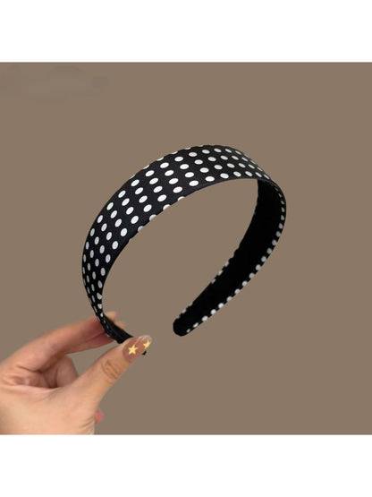 Gifty - Wide Edge Polka Dot Patterned Women's Headband