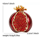 Brovia - Drip Oil Enamel Alloy Pomegranate Brooch