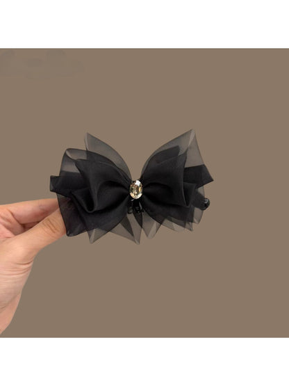 Beau - Solid Layered Bow Banana Clip