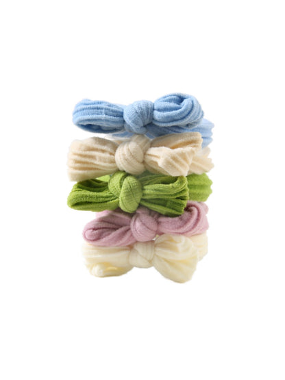 Gifty - Macaron Color Bow Hair Tie Set