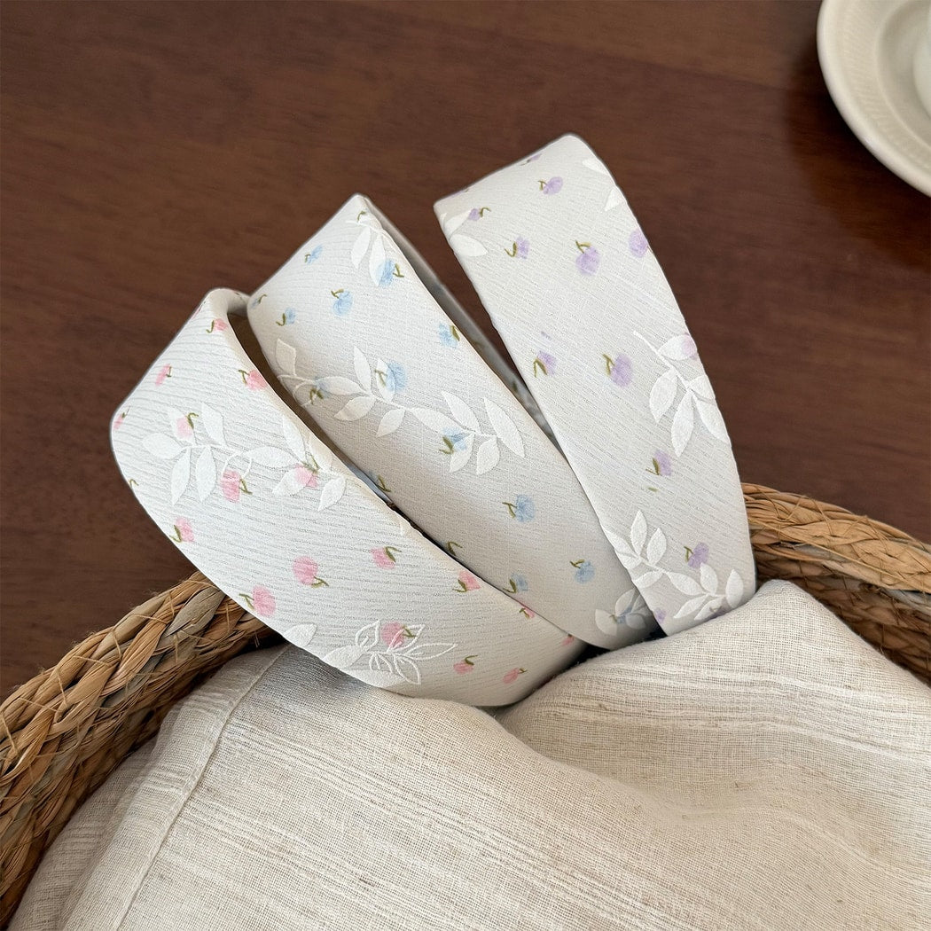 Gifty - Sweet Floral Printed Fabric Wide Headband