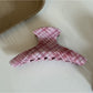 Beau - Pink Plaid Hair Claw Clip