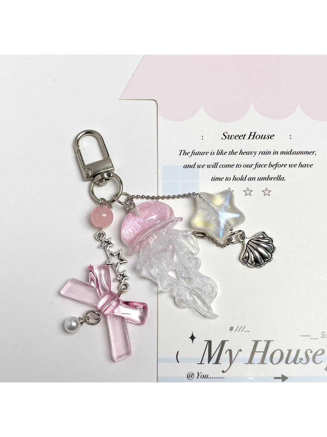 Keypus - Ocean Themed Jellyfish Star Detail Keychain