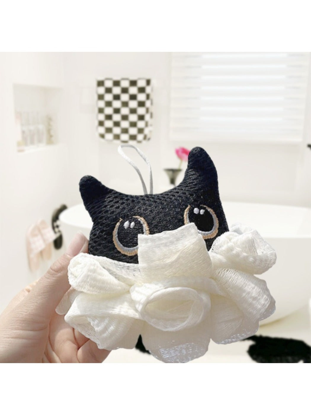 Papo - Adorable Cat Shaped Bath Pouf