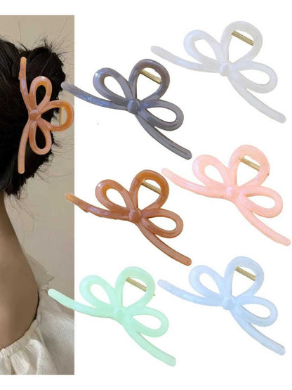Beau - Pearlescent Bow-Shaped Hair Clip