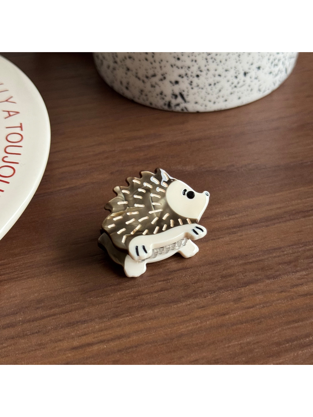 Beau - Cartoon Hedgehog Acetate Side Claw Clip