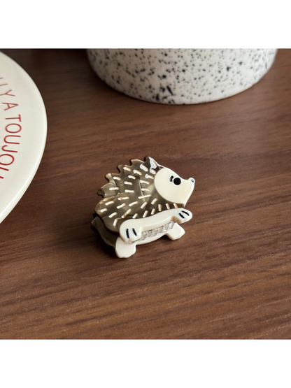Beau - Cartoon Hedgehog Acetate Side Claw Clip