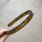 Gifty vintage wide textured headband folded to show inner lining