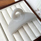 Beau - Glossy Geometric Ring Detail Half Moon Claw Clip