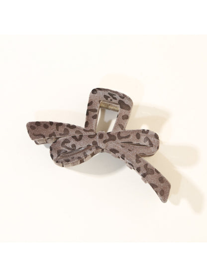 Beau - Leopard Print Bow Shaped Claw Clip