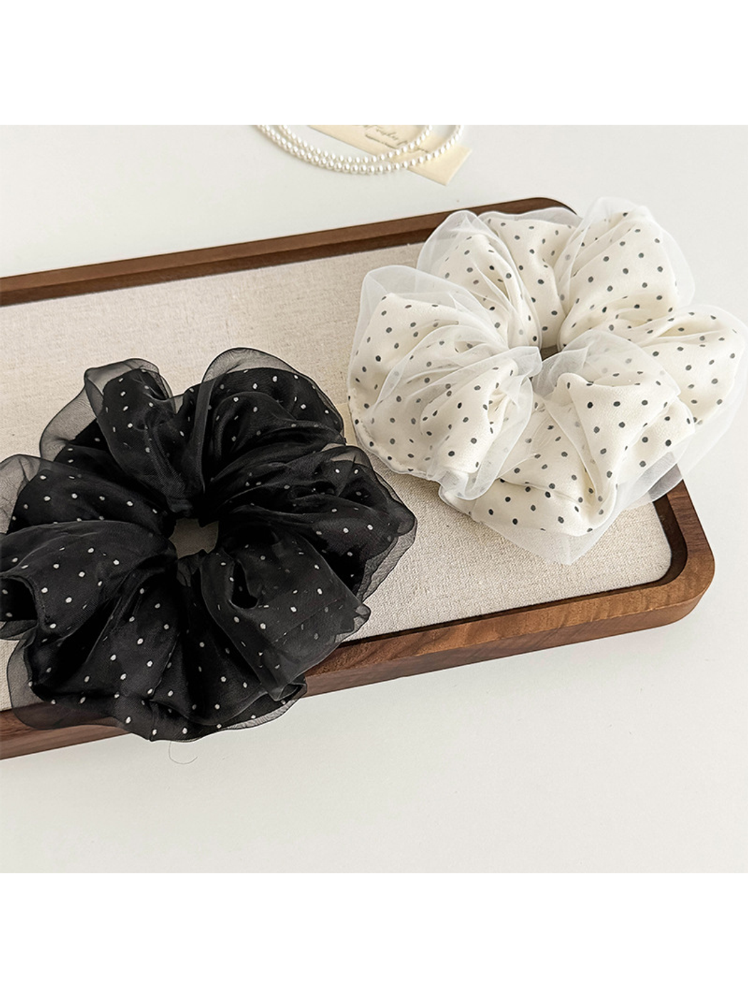 Gifty - Double Layer Polka Dot Style Scrunchie