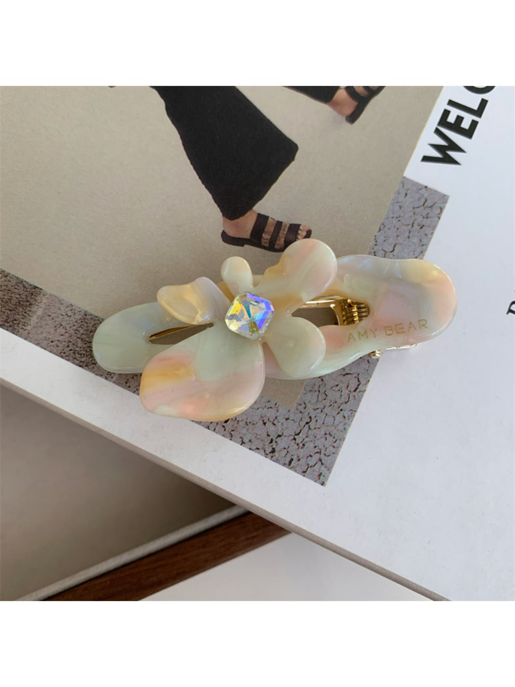 Beau - Sparkling Rhinestone Flower Hair Clips
