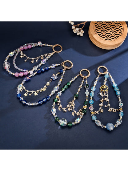 Keypus - Vintage Beaded Butterfly Pendant Phone Charm