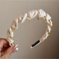 Gifty - Irregular Stripe Wrapped Headband and Scrunchie
