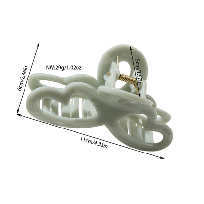 Beau - Double Heart Hollow Openwork PS Claw Clip
