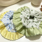 Gifty - Colorblock Polyester Ruffle Edge Scrunchie