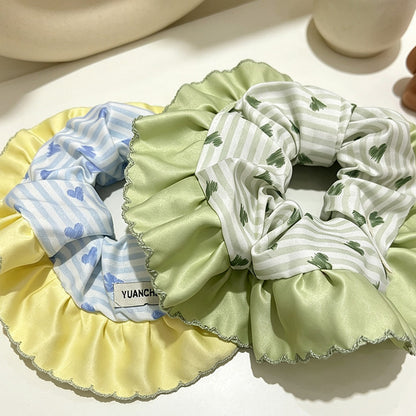 Gifty - Colorblock Polyester Ruffle Edge Scrunchie
