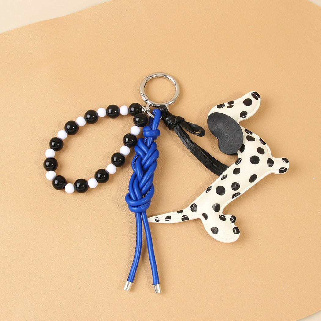 Keypus - Polka Dot Dog Bag Pendant PU Keychain