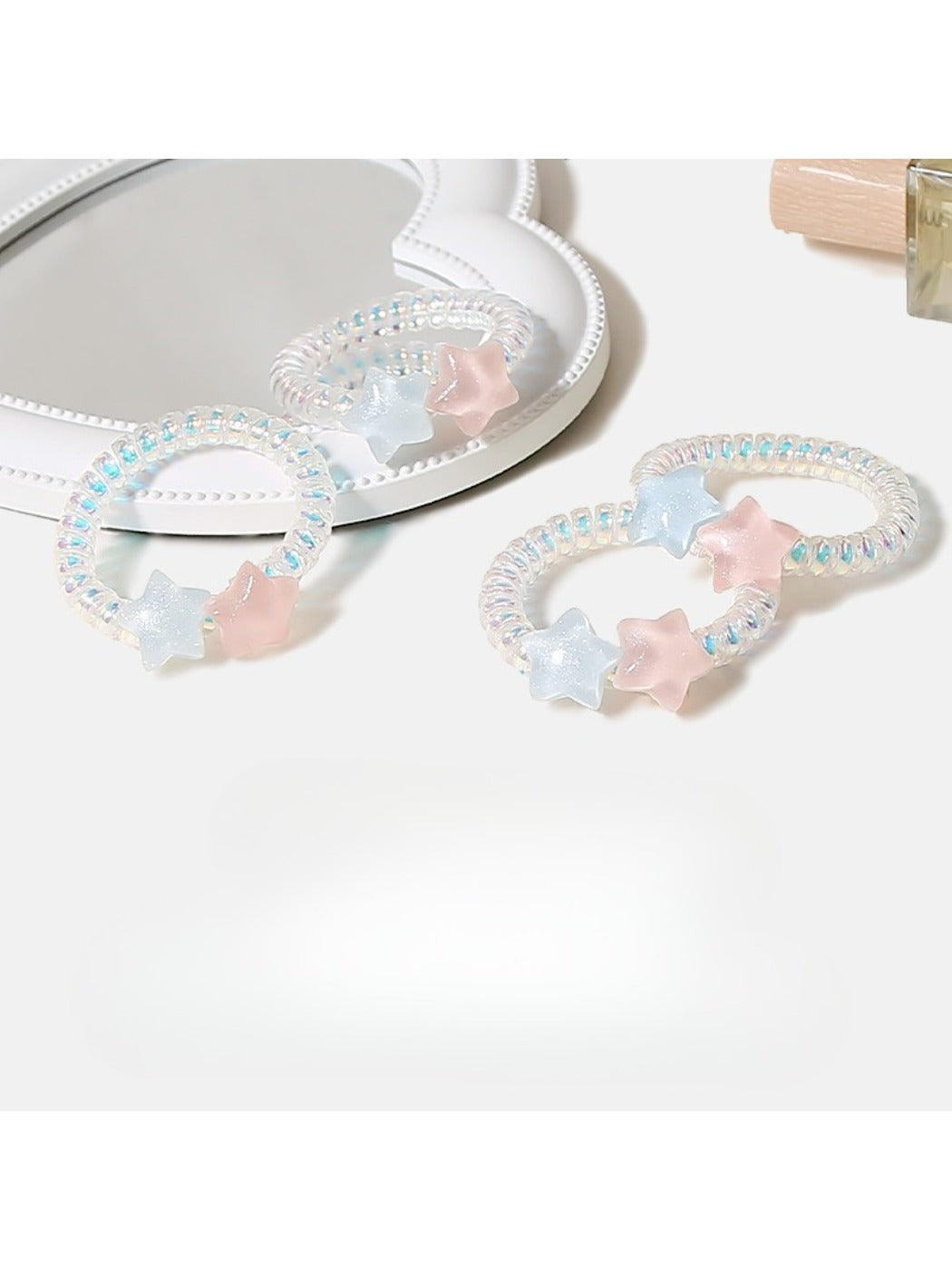 Gifty - Star Pattern Telephone Wire Hair Ties