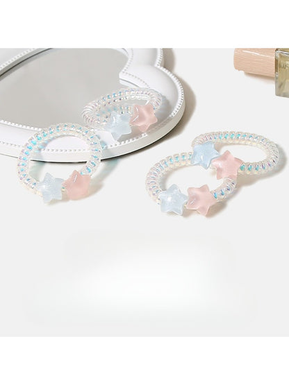 Gifty - Star Pattern Telephone Wire Hair Ties