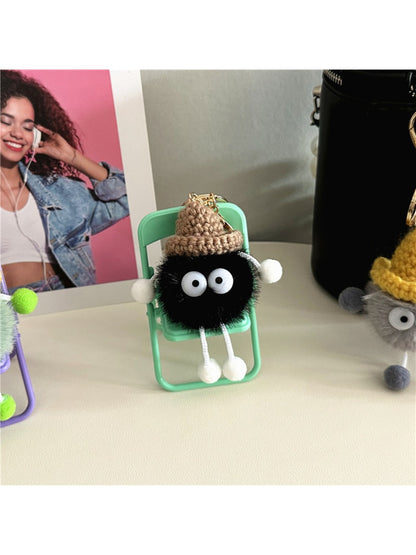 Keypus - Adorable Pompom Bag Charm Keychain