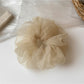 Gifty - Polyester Mesh Plaid Gathered Scrunchie