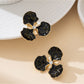 Earedge - Vintage Floral Oil-Dropped Alloy Stud Earrings