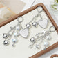 Keypus - Silver Tone Heart Mirror Charm Chain Keychain