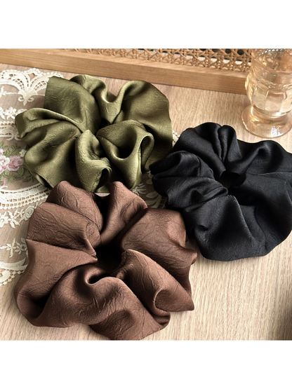 Gifty - Textured Satin Look Voluminous Scrunchie