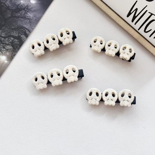 Beau - Halloween Skull Motif Side Barrette