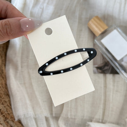 Beau - Oval Polka Dot Cutout Hair Clip