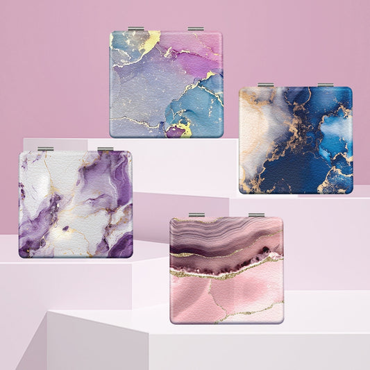 Mirroray - Marble Print Folding Touch-Up Makeup Mirror
