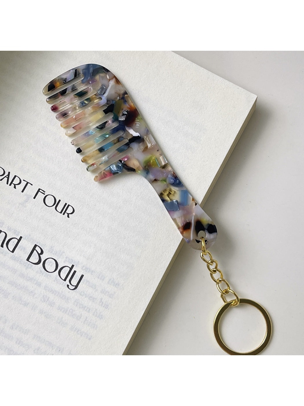 Keypus - Acetate Comb Charm Keychain