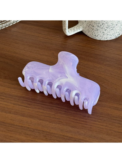 Beau - Marbled Plastic Geometric Line Claw Clip
