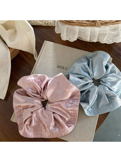 Gifty - Textured Solid Color Satin Scrunchie