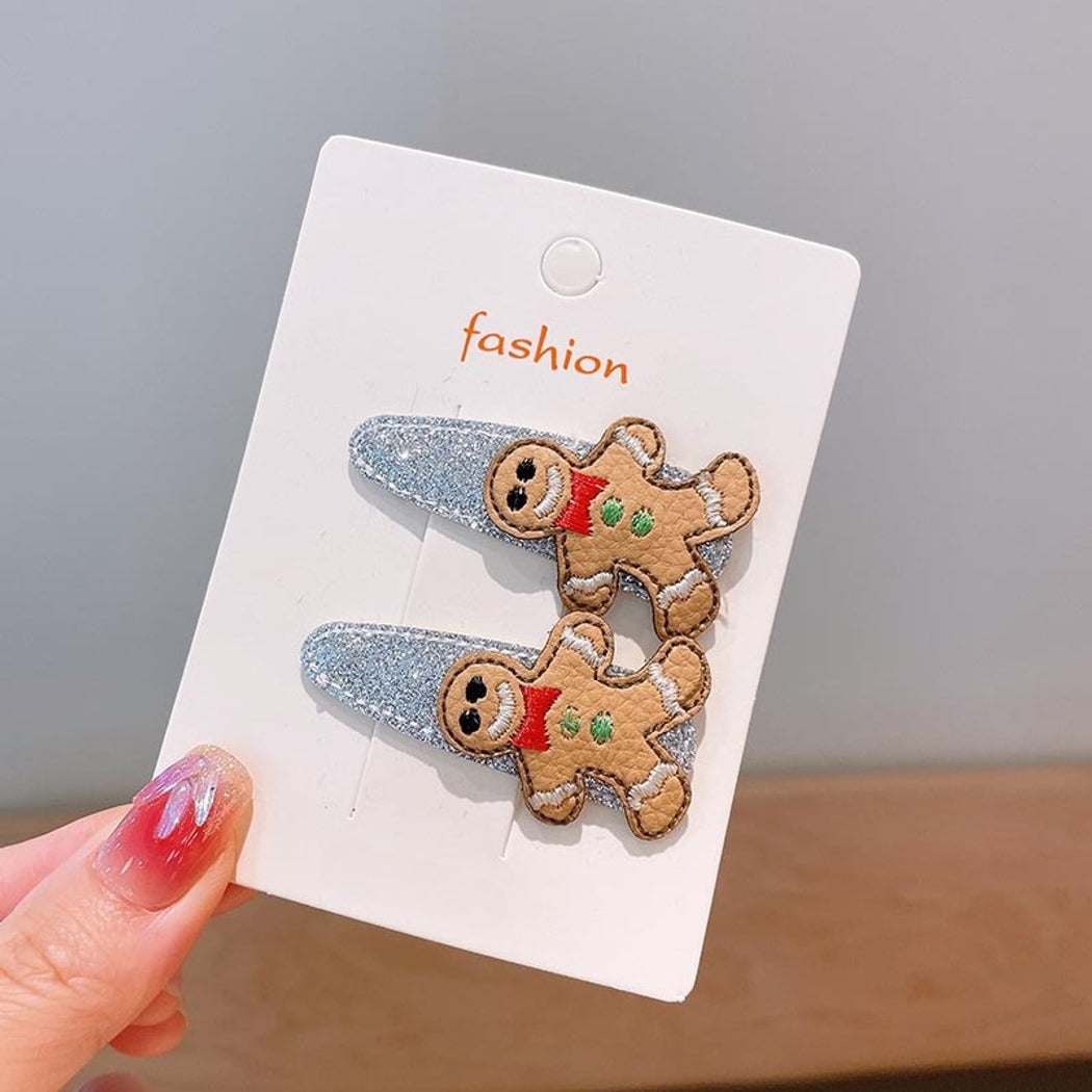 Beau - Christmas Theme Cartoon Side Barrette Set