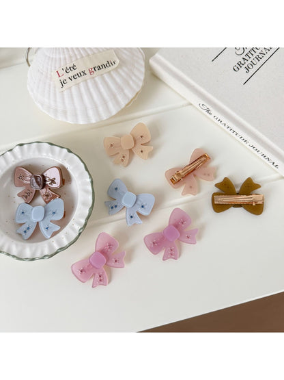 Beau - Sweet Bow Accent Plastic Alloy Hair Clip
