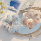 Gifty - Embroidered Flower Organza Look Scrunchie
