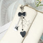 Keypus - Retro Silver Black Guitar Keychain