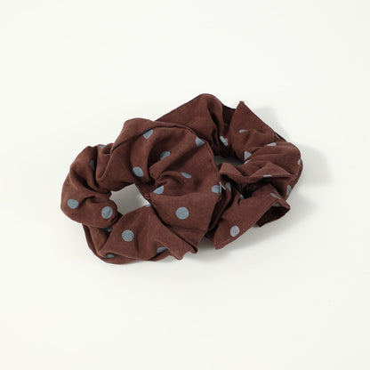 Gifty - Elegant Blue Polka Dot Hair Scrunchie
