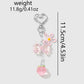 Keypus - Sweet Pink Star and Peach Keychain